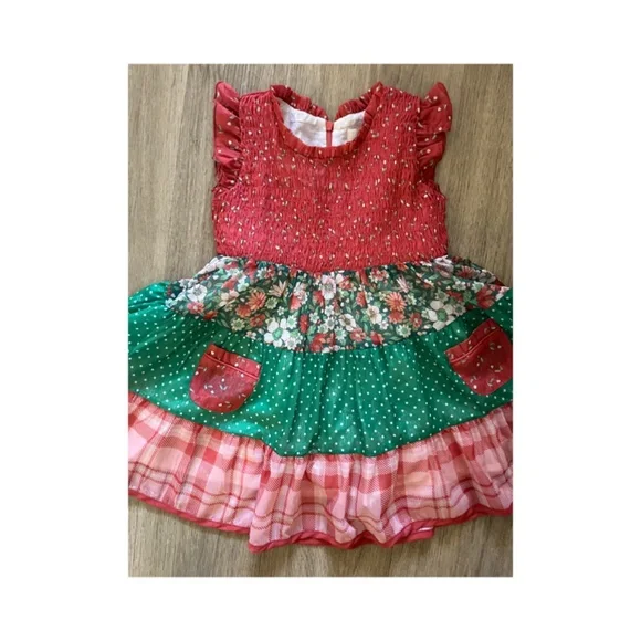 Girls Matilda Jane Holiday Flowy party Event Dress mix media - Picture 5 of 7